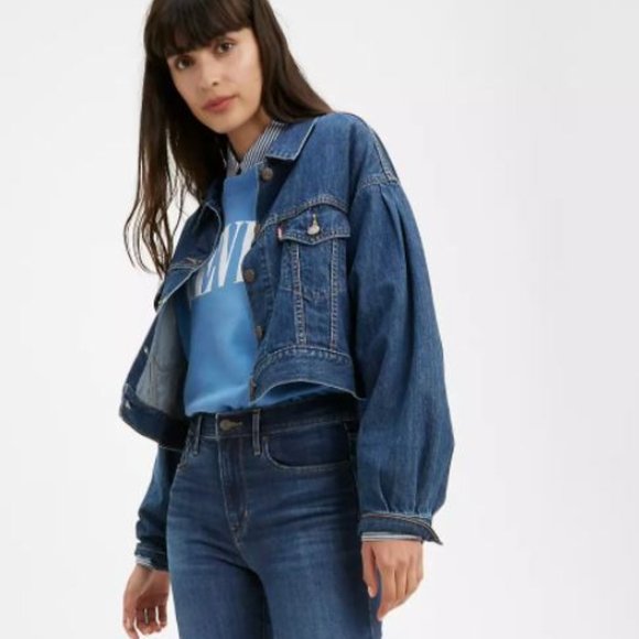 Levi's Trucker Jacket Pleated Sleeve Princess Di LAST ONE! - Picture 7 of 10